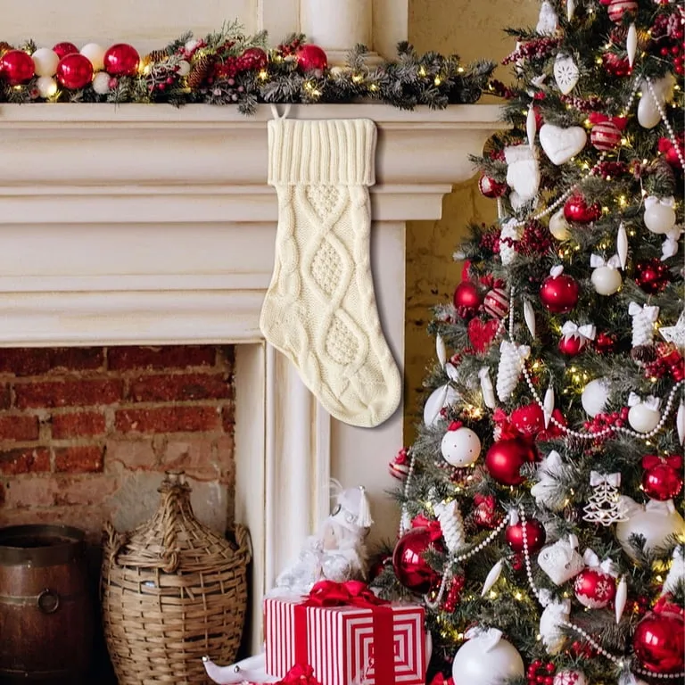 Christmas Tree Holiday White Christmas Stockings Hangers The Dollar Tree DIY For The Perfect Festive Stocking