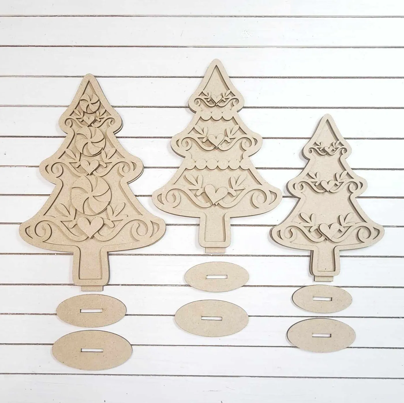 Christmas Tree Trio A5789: Chunky Shelf Sitter – Painted Pallet Studio
