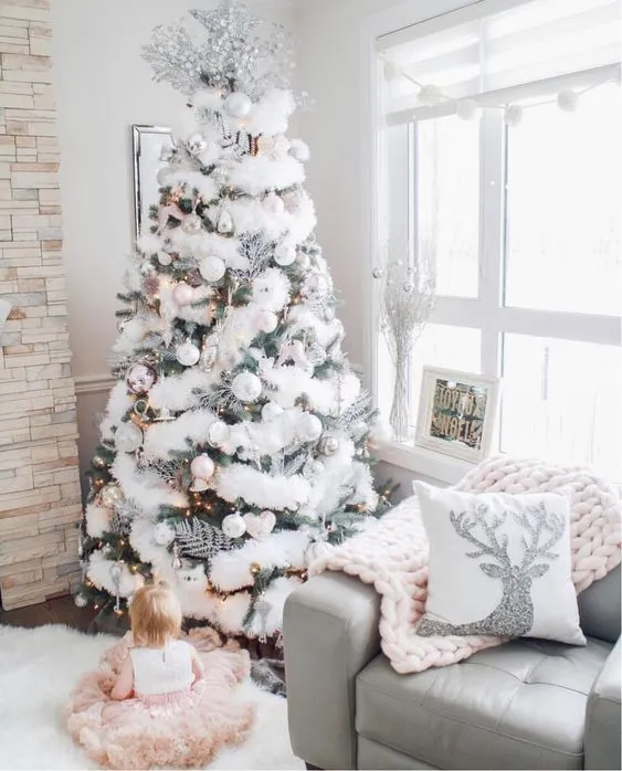 Christmas Tree White And Silver Christmas Pillows Silver And White Trees  Beaded Lumbar Pillow World Market