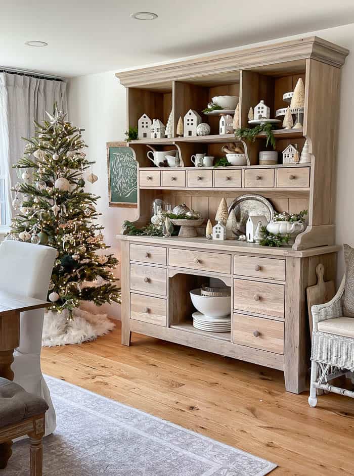 Christmas Village Styled Hutch - Rooms For Rent blog
