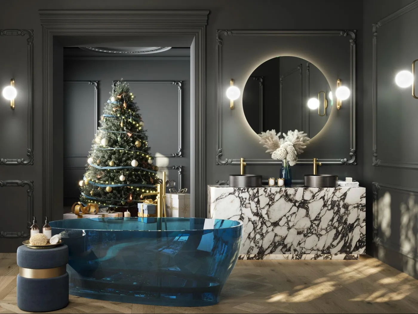 Christmas with Finish Studio: design a bathroom with unique finishes