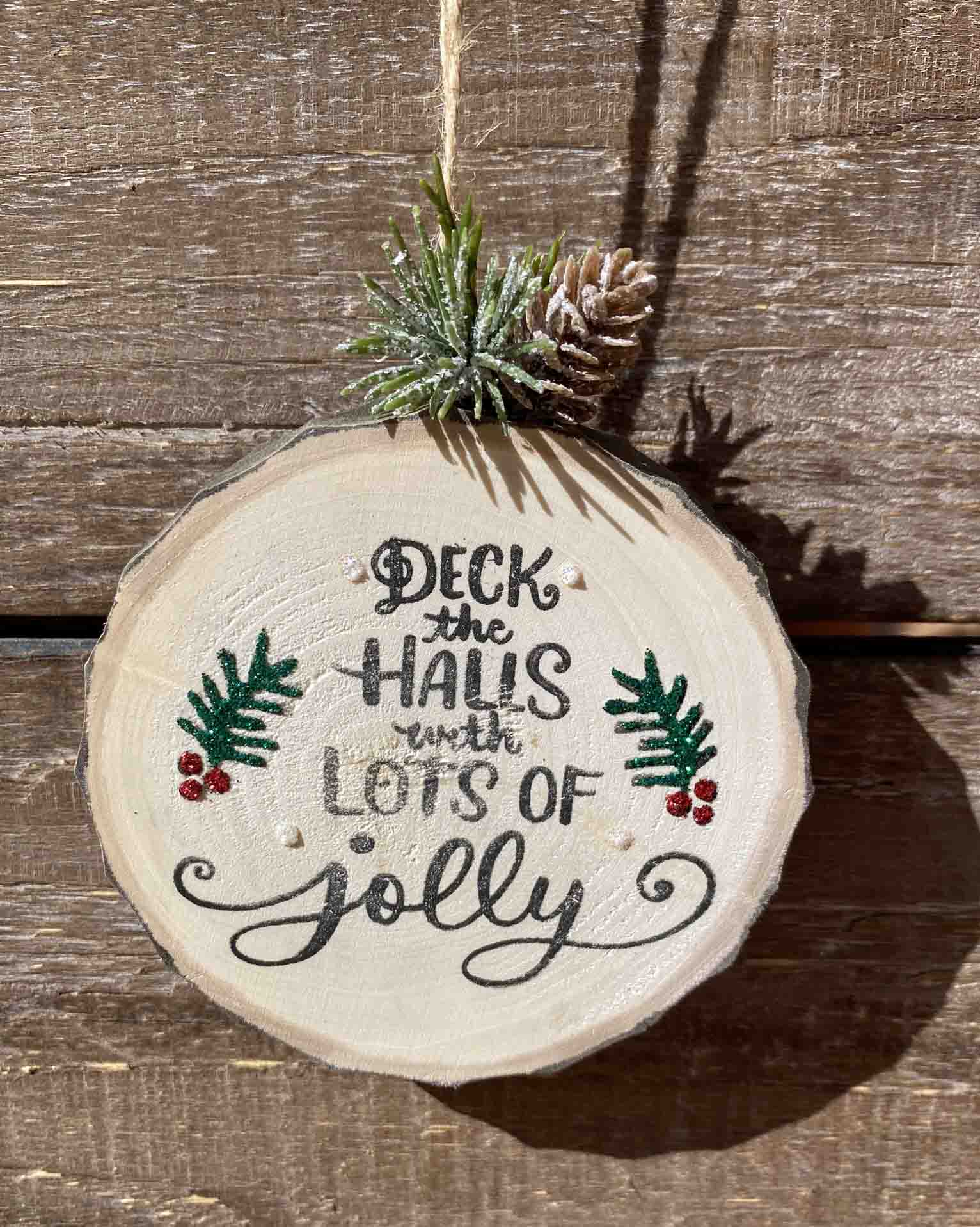 Christmas Wood Round Ornament - 4 Phrases – Gifts from Neverland