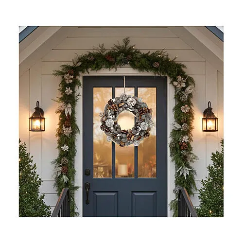 Christmas wreath advent wreath gold and white 35 cm | online sales on  HOLYART.com