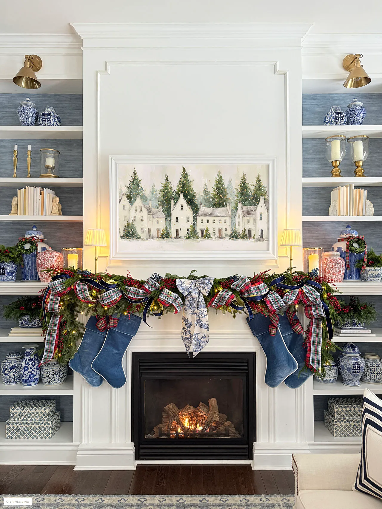 Classic Christmas Decorating In Our Living Room | CitrineLiving
