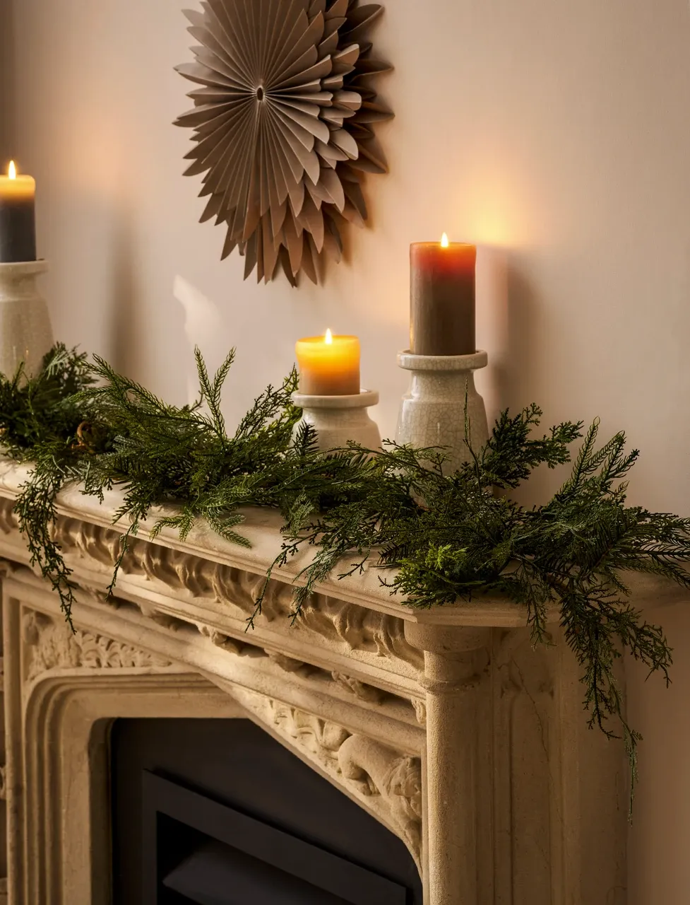 Classic Christmas Garland 180cm - Pu, Green | Garden Trading