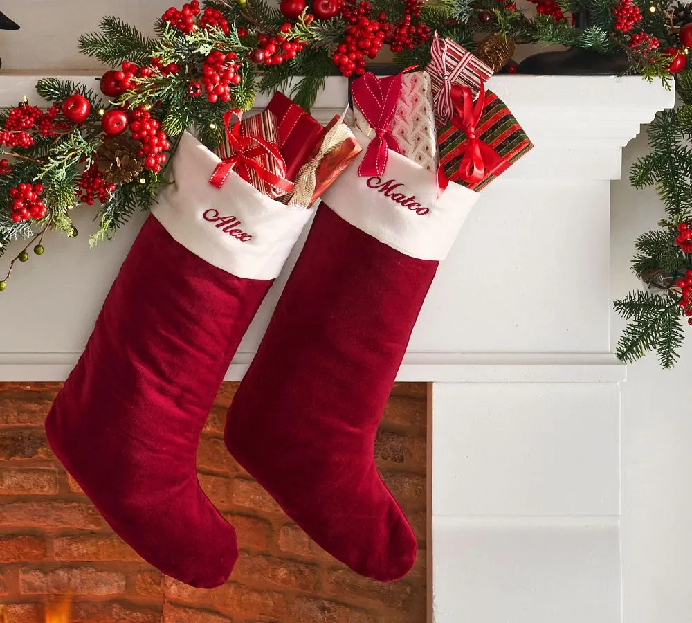 Classic Velvet Stockings | Pottery Barn