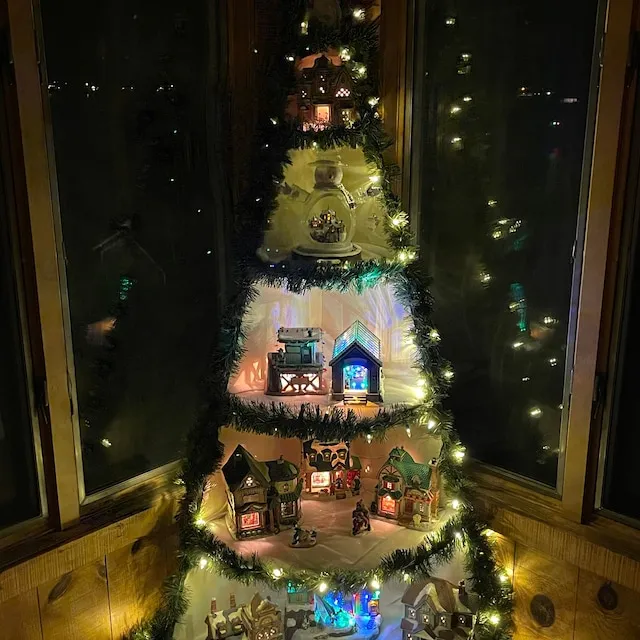 Corner Shelf Wood Christmas Tree Display 6ft Wooden Christmas Tree Corner  Shelf ,christmas Village Display Dept 56 ,storage Wooden Furniture Home  Decor Australia