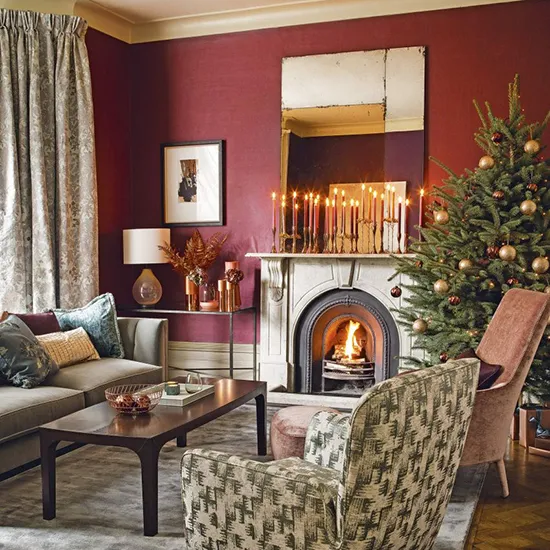 Country house Christmas interior designs