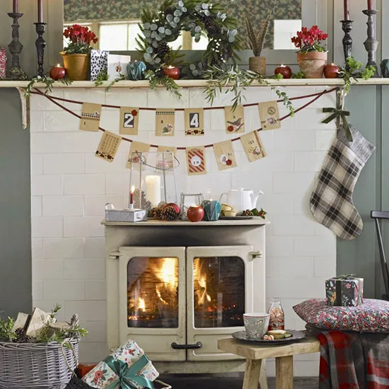 Country house Christmas interior designs