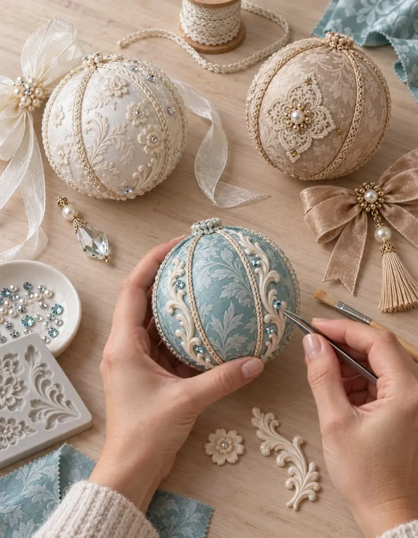 Create personalized Christmas tree baubles using different techniques