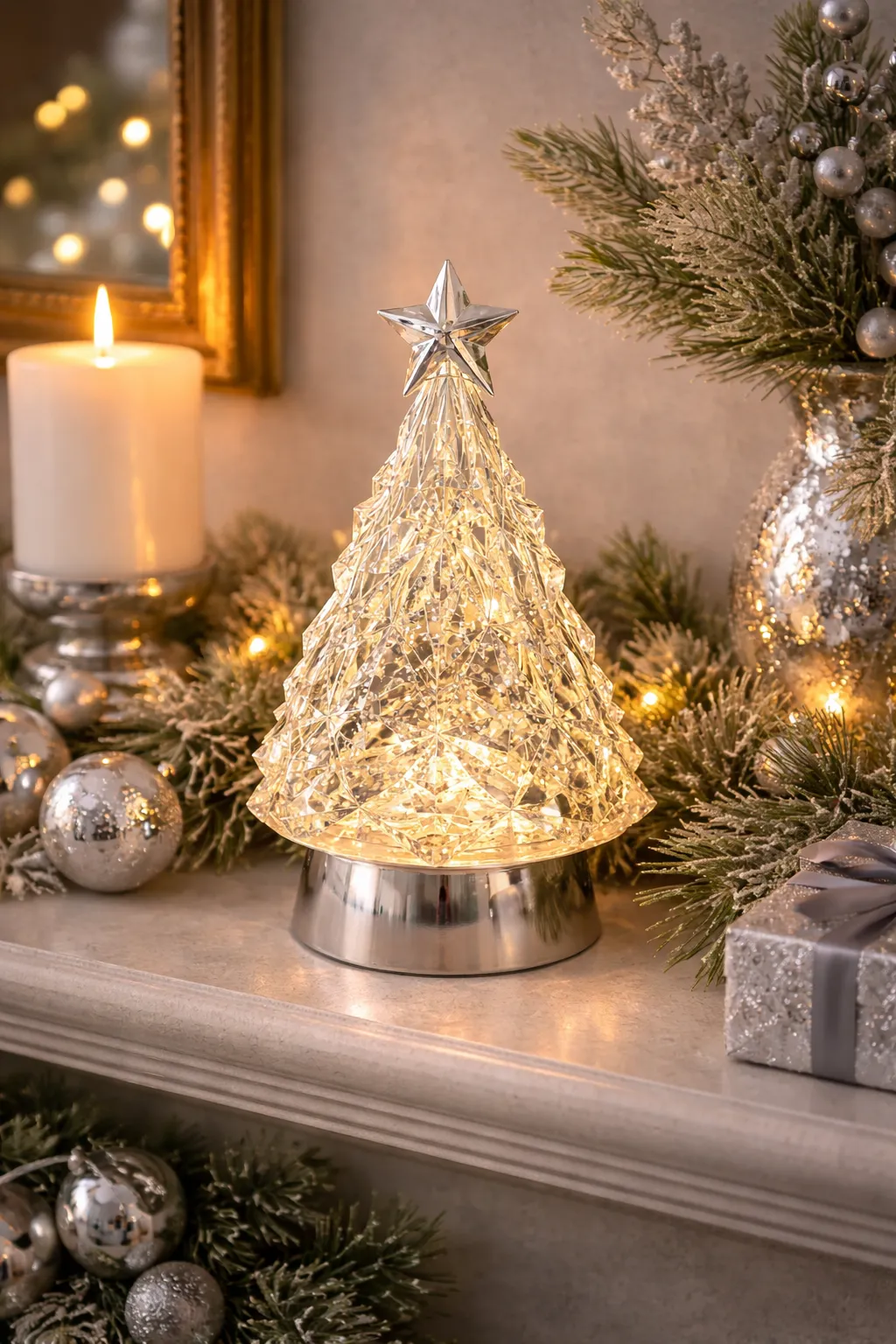 Crystal LED Christmas Tree | Gold or Silver | Mistletoe Home