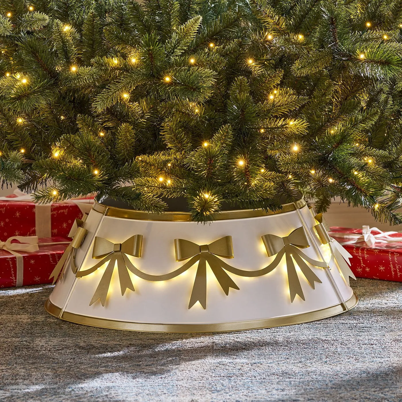 Customer reviews for Member's Mark Pre-Lit Metal Tree Collar with Bow