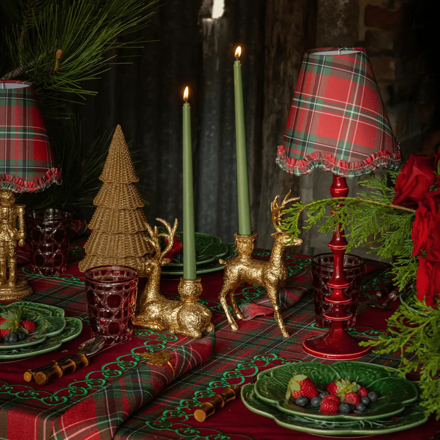 Dark Brown Rattan Christmas Tree (Set of 2) | LUXE AND BEAU
