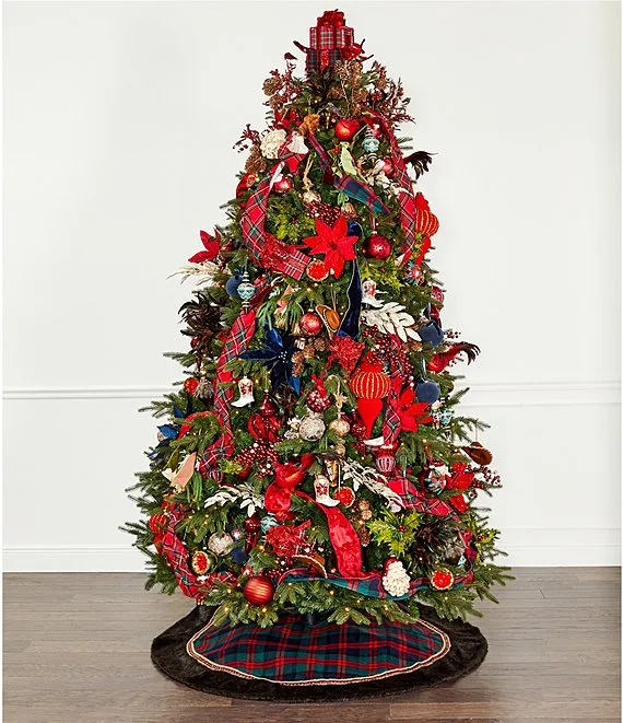 Decorative Ribbon Green Plaid Ribbon Southern Living Plaid Tidings Collection Red And Green Plaid Wired Decorative Ribbon Dillard's