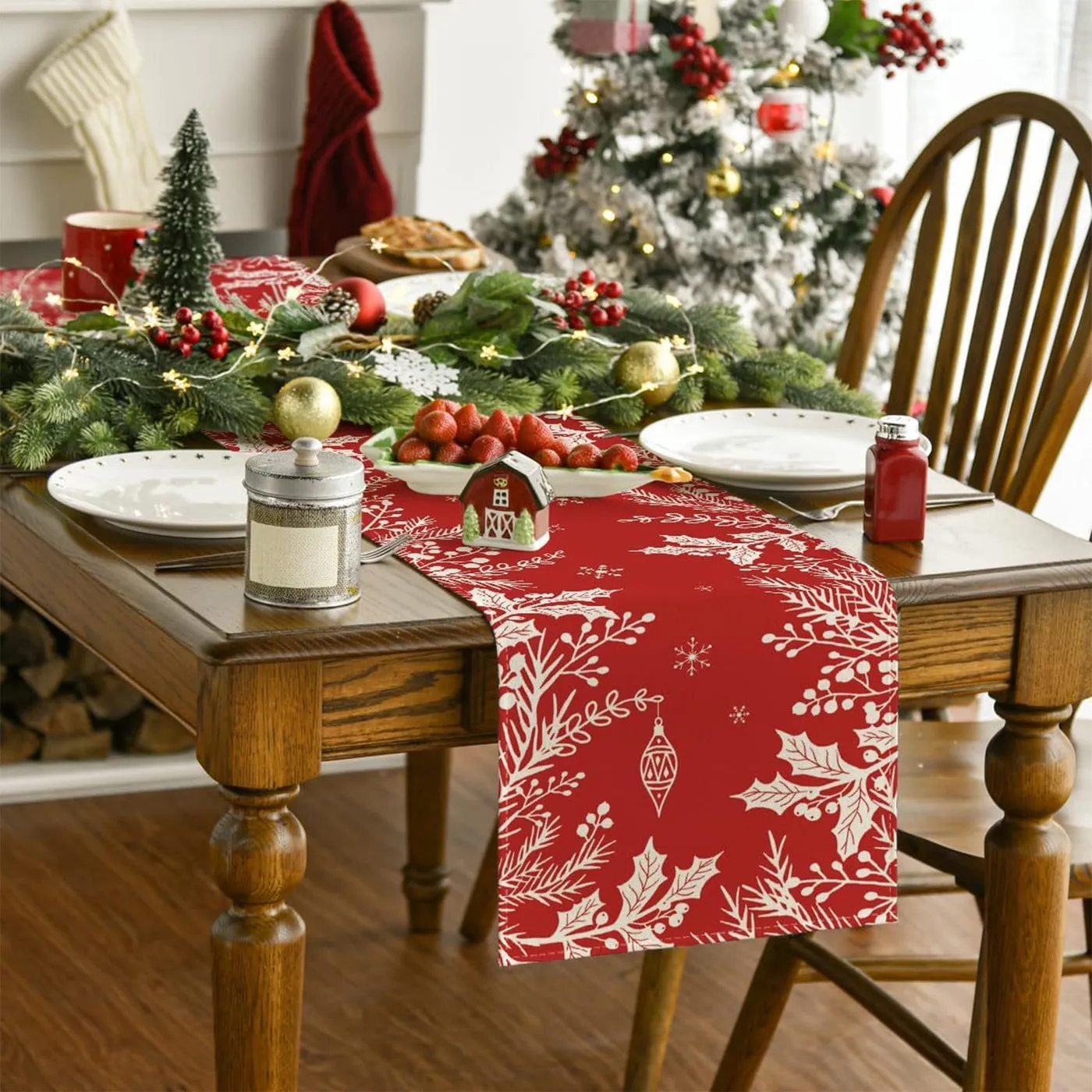 Dining Table Pottery Barn Christmas Table Runner Festive Stripes Tapestry  Table Runner See Available Sizes Christmas