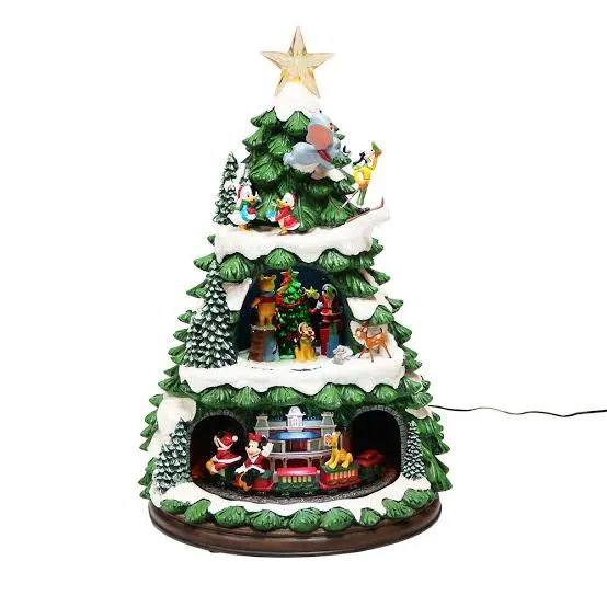 Disney Holiday Decorations - Animated Disney Holiday Tree with Music