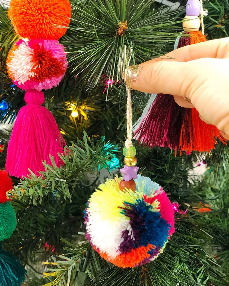 DIY Pom Pom & Tassel Ornaments