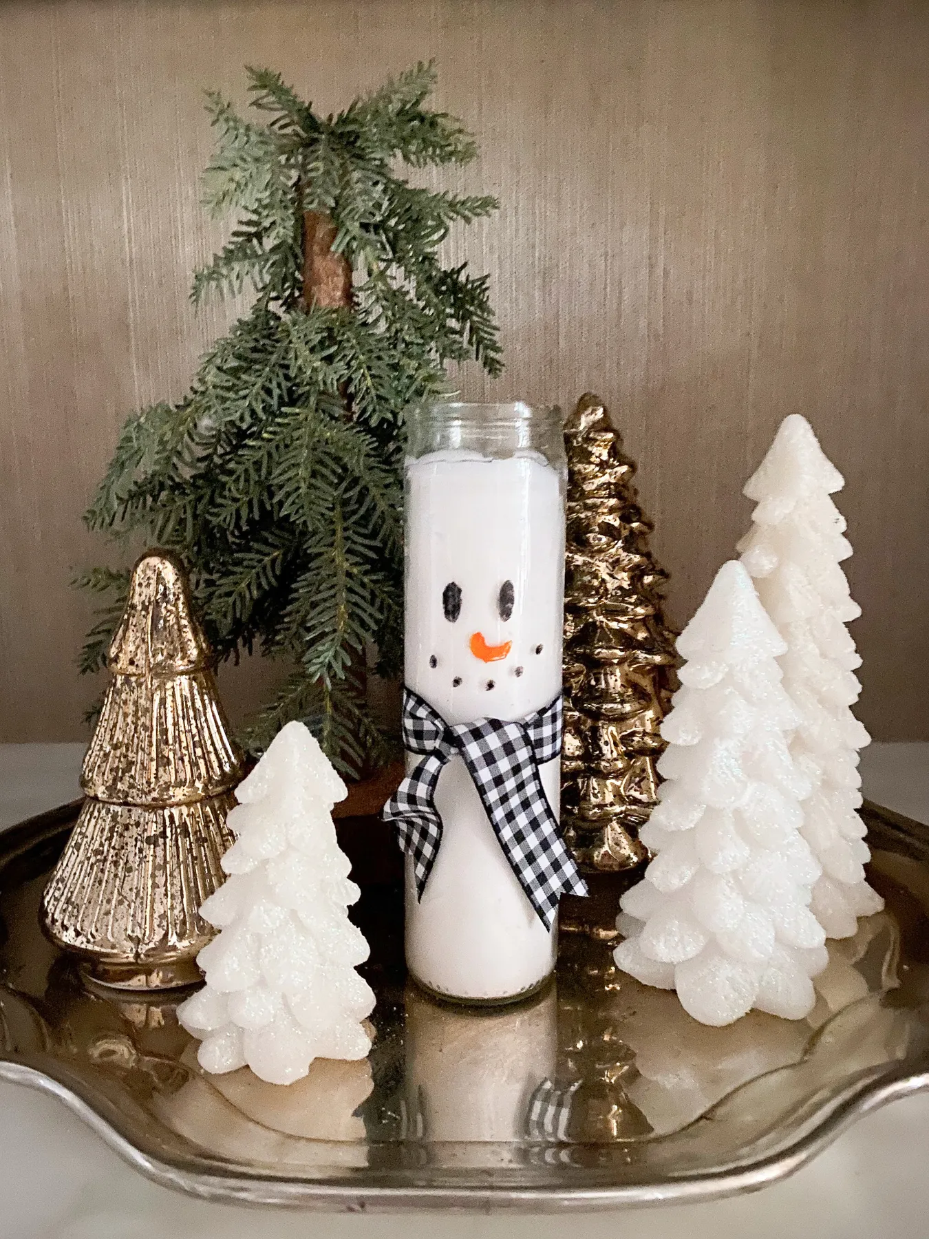 Dollar Tree Winter Craft Idea || Make This Cute Snowman Candle - Southern State of Mind Blog by Heather