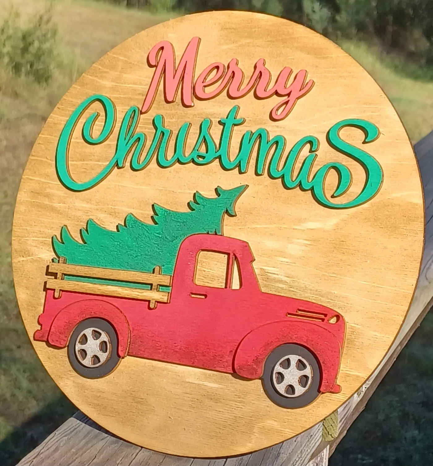 Door Hanger, Christmas Truck – Zewcru Creations