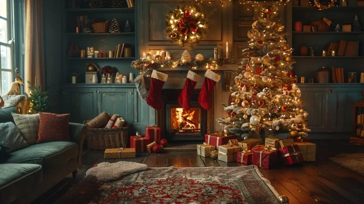 Download Cozy Christmas Room Image - Christmas, Holiday, Cozy | StockCake