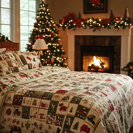 Download Cozy holiday bedroom Image - Holiday, Cozy, Bedroom | StockCake