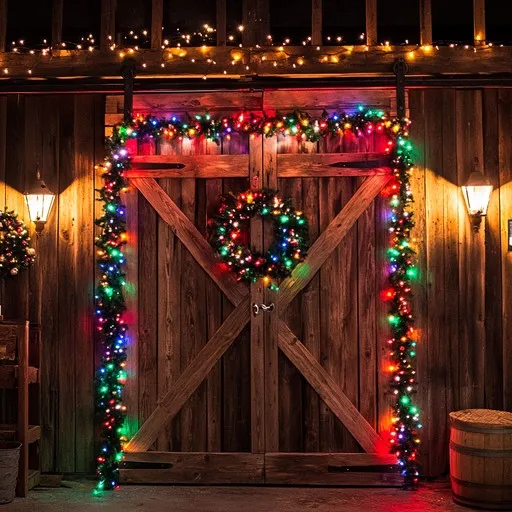 Download Festive Barn Door Image - Barn, Christmas, Wreath | StockCake