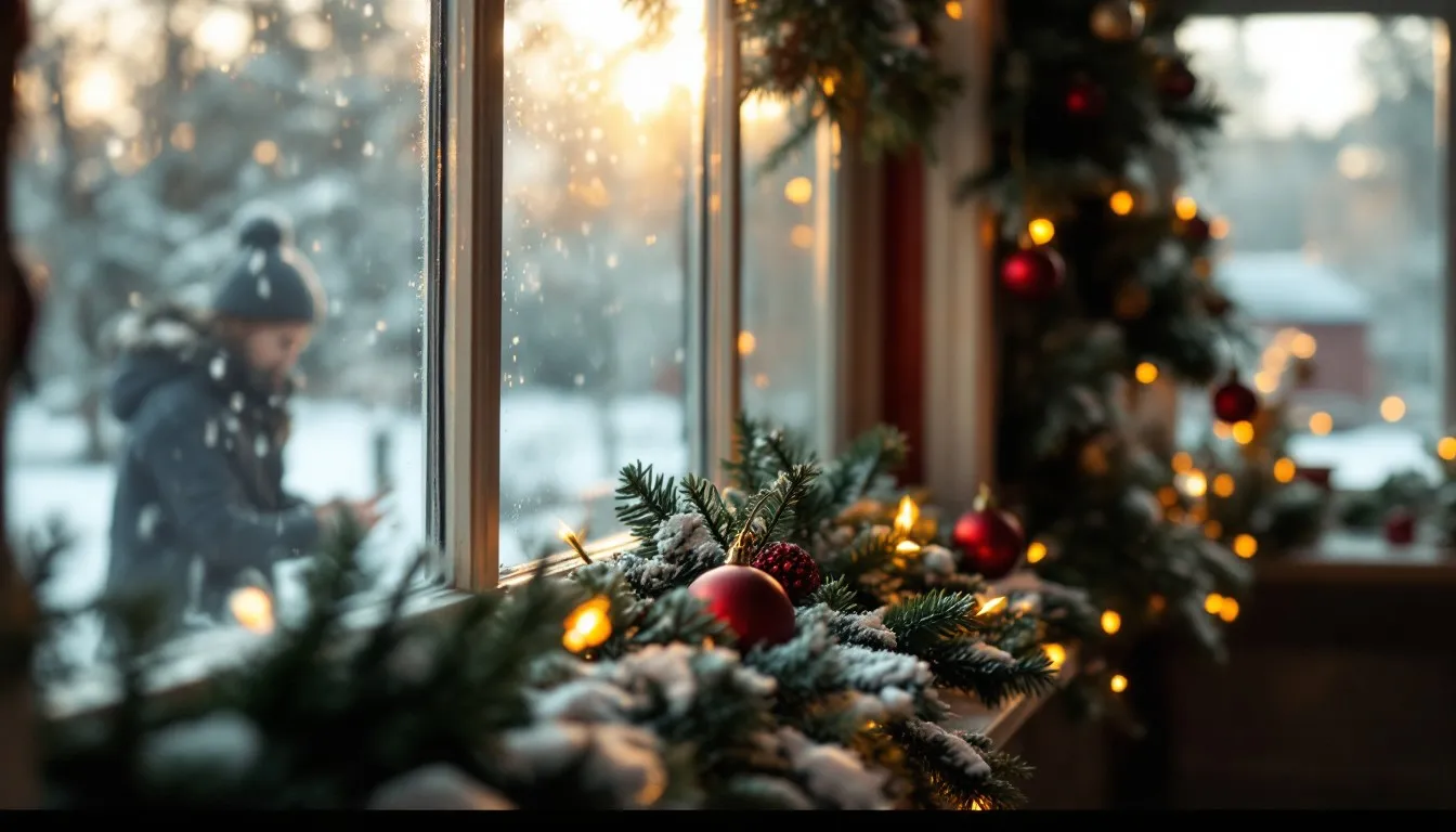 Download Frosted Christmas Window Image - Christmas, Winter, Snow |  StockCake