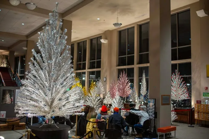 Downtown Manitowoc glitters with Evergleam tree displays