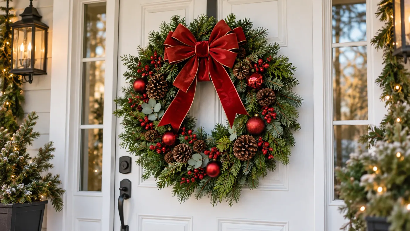 Easy DIY Dollar Tree Christmas Wreath for Your Front Door