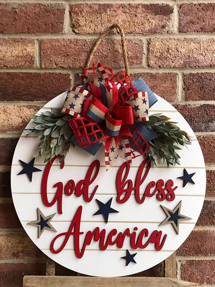 Elegant 'Welcome' Door Wreath, Front Door Sign, Front Door Decorative Wreath,  Housewarming Gift, Home Decor, Round Faux Wood Board Wreath, Holiday Gift |  SHEIN USA