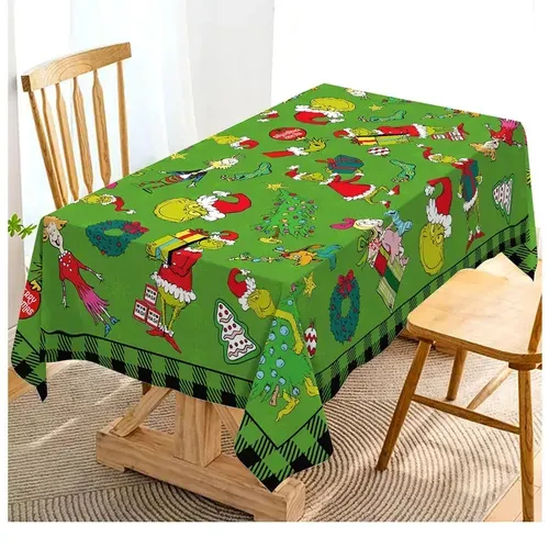 F Mantel Navideño Grinch Con Mantel Y Manteles Individuales | MercadoLibre