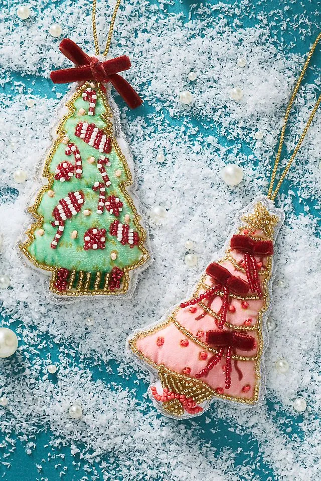 Fabric Christmas Tree Ornament | Anthropologie