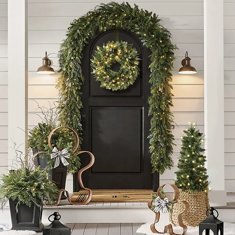 Farmhouse Christmas Cordless Garland | Grandin Road