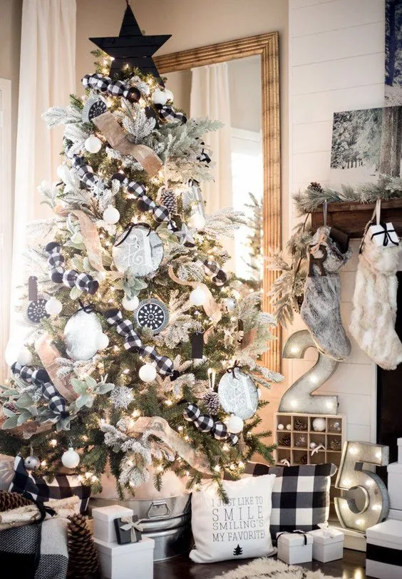 Farmhouse Christmas Tree Country 100+ Farmhouse Christmas Decorating Ideas  Rustic Country Christmas Decorations HGTV
