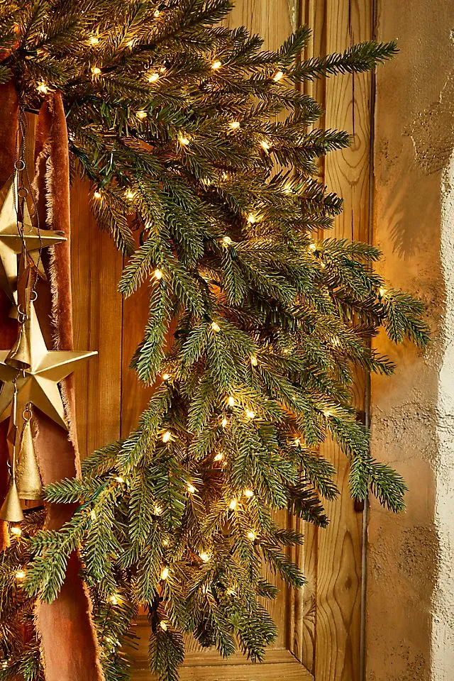 Faux Pre-Lit Outdoor Norway Spruce Wreath | Terrain