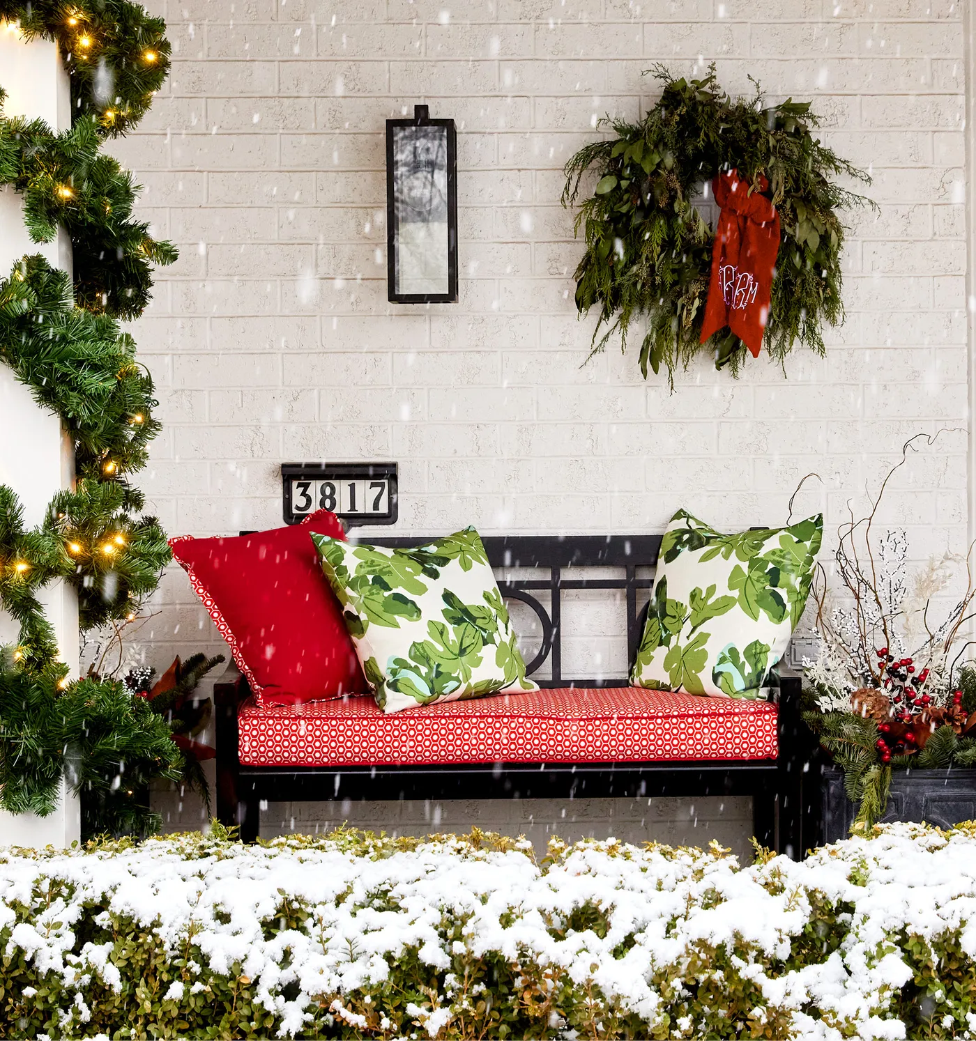 Festive Front Porch - Amanda Reynal Interiors