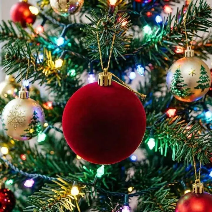 Flocked Decorative Balls, Matte Red Ornaments, Burgundy Flocked Balls,  Luxury Christmas Tree Decorations, Burgundy Decorative Balls, Vintage Christmas  Decorations, Shatterproof Flocked Balls, Wreath
