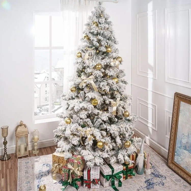 Flocked / Frosted Branches Christmas Trees - Designer Picks | Foter