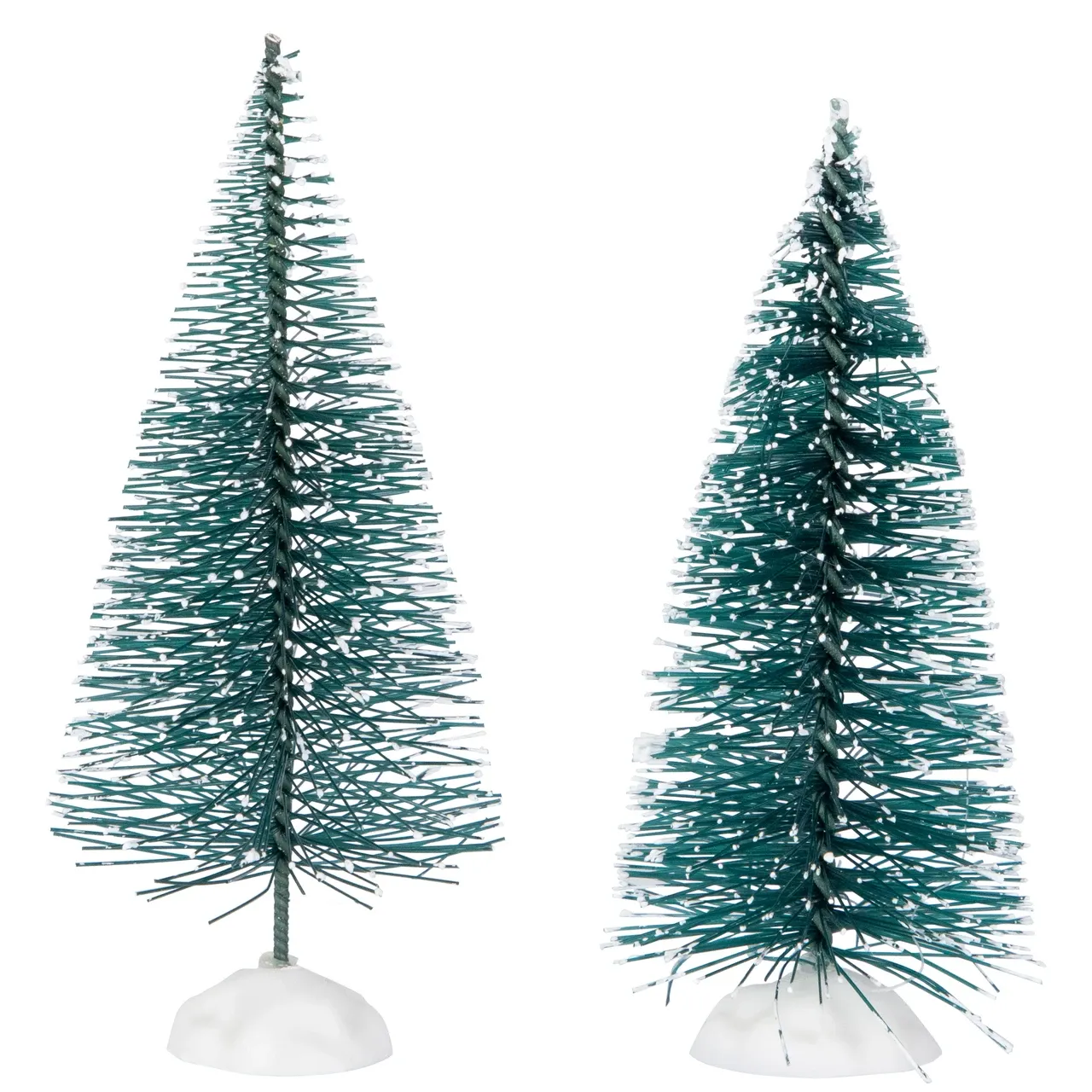 Frosted Mini Bottle Brush Pine Christmas Village Trees - 4' - Set of 2 | Christmas