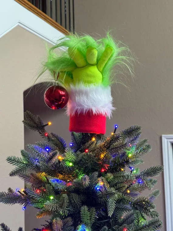 Fur Tree Sold Topper , Furry Green Monster Arm Trustworthy Christmas Etsy