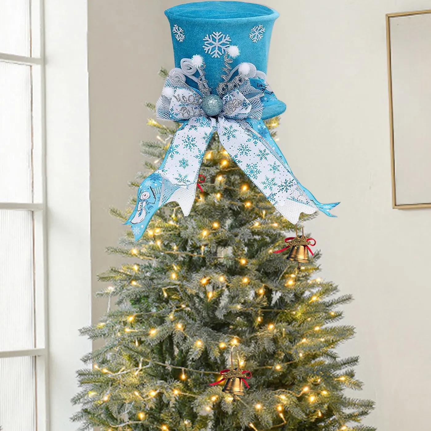 Gingerbread Christmas Tree Topper Santa Hat Gingerbread Themed Christmas  Tree Topper With Bow~ Whimsical Decor