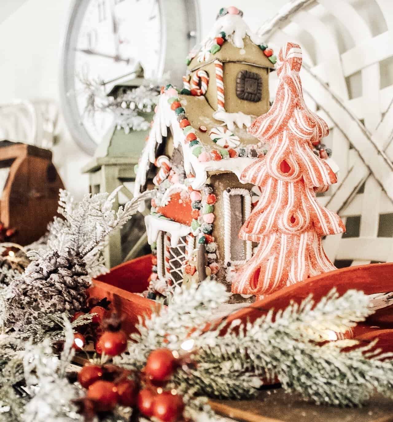 Gingerbread Kitchen Decor Ideas Decorating A Farmhouse Christmas Hutch  Cottage On Bunker Hill