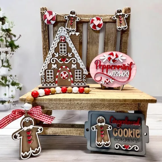 Gingerbread Themed Tiered Tray Decor Bundle – Wintuck Home Gingerbread  Christmas Tiered Tray Bundle