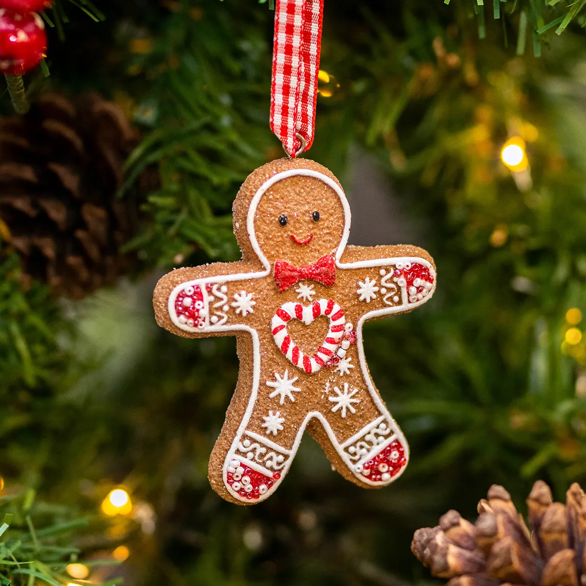 Gisela Graham Assorted Gingerbread Man Resin Tree Decoration | Great British Brands USA