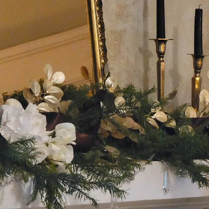 Gold and Brown Mantel Elegance for a Beautiful Holiday - Mantel and Table