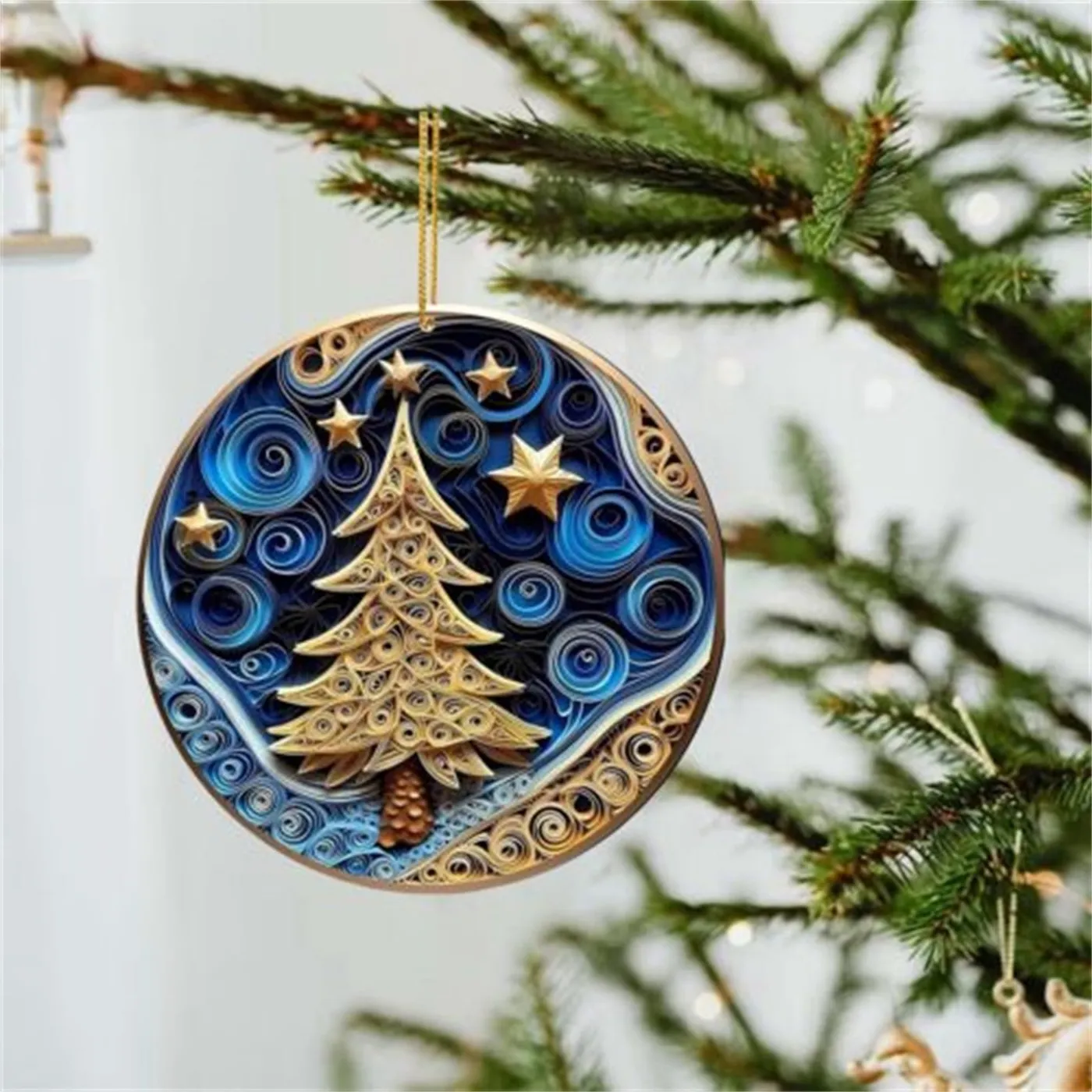 Gold Christmas Ornaments,Christmas Mysterious Navy Blue and Gold Pendant  Christmas Acrylic,Blue Christmas Ornaments,Blue Christmas Decorations,Blue  Christmas Tree - Walmart.ca