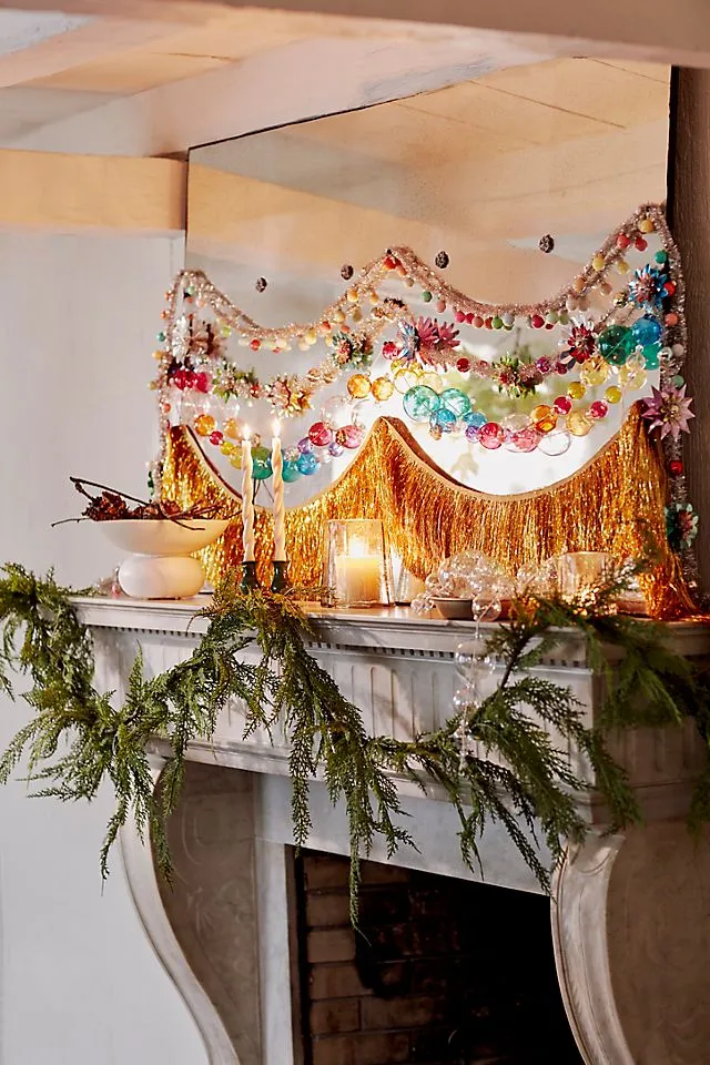 Good Cheer Mini Bauble Tinsel Garland, 14.6' | Terrain