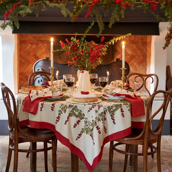 Gooseberry Red & Green French Tablecloth