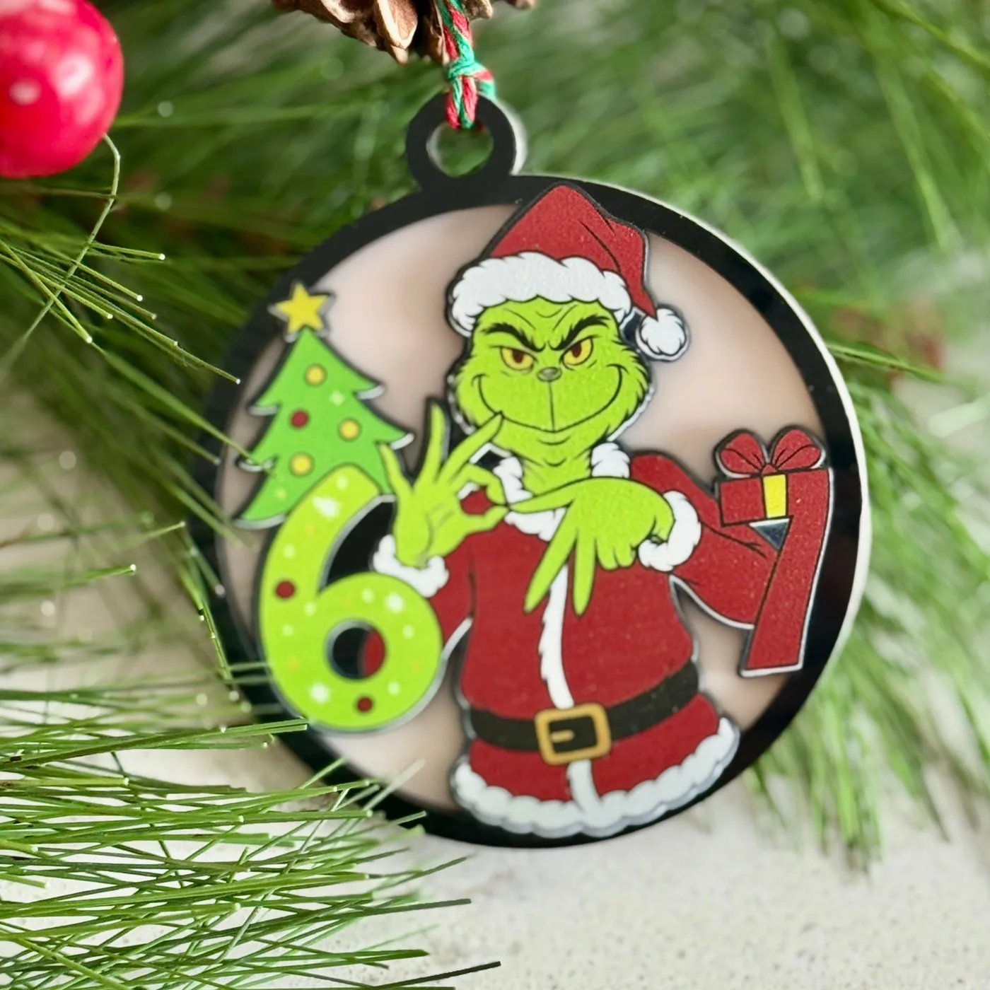 Grinch 6 7 Ornament - Funny Holiday Ornament - Timeless Notions