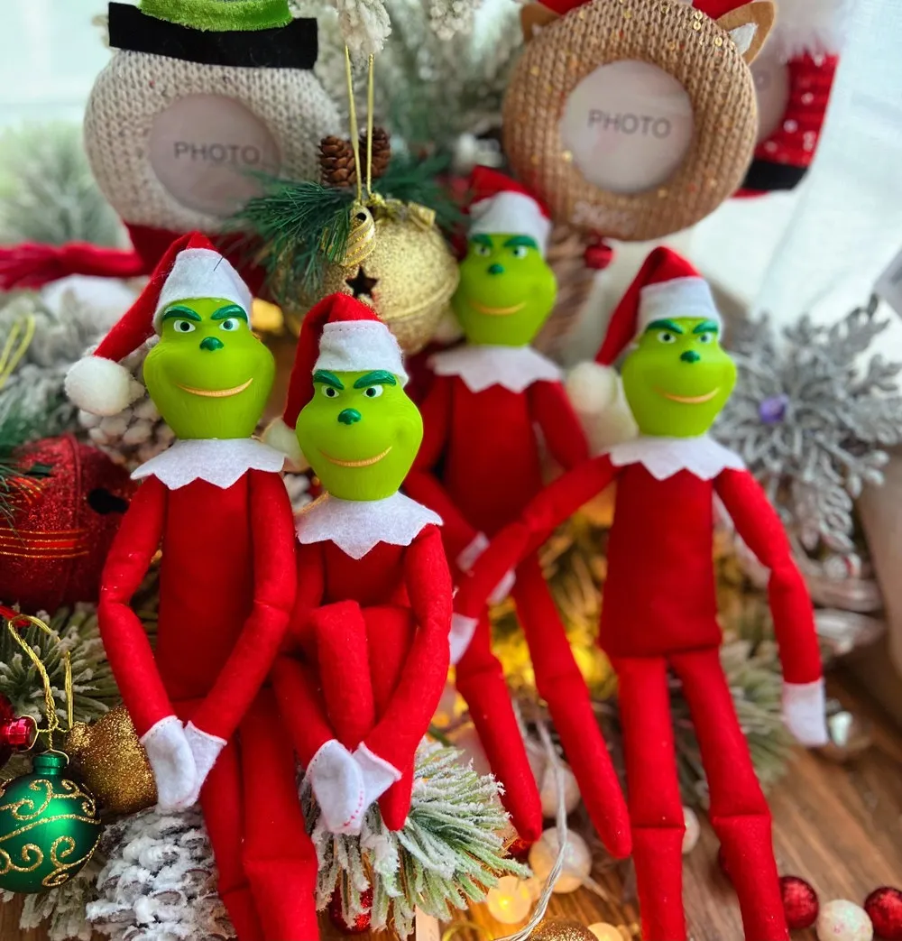 Grinch Glf Doll Home Decors Christmas Hanging Ornaments